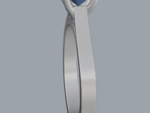 sterling silver solitaire ring jewelry 3Dプリントモデル