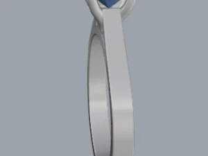 sterling silver solitaire ring jewelry 3D Print Model