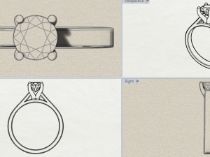 sterling silver solitaire ring jewelry 3Dプリントモデル