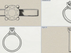 sterling silver solitaire ring jewelry 3D Print Model