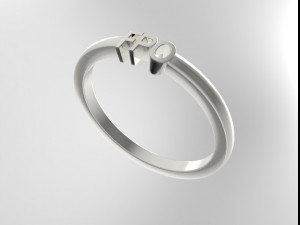 925 sterling silver name ring jewelry 3D 打印模型
