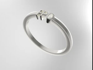 925 sterling silver name ring jewelry 3D Print Model
