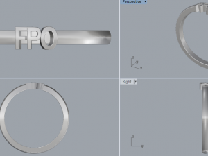 925 sterling silver name ring jewelry Modelo de Impressão 3D