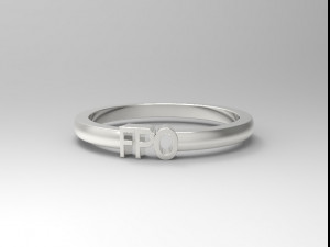 925 sterling silver name ring jewelry Modelo de Impressão 3D