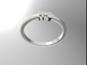 925 sterling silver name ring jewelry Modelo de Impressão 3D