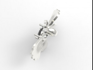 sterling silver single stone flower pendant jewelry Model Cetak 3D