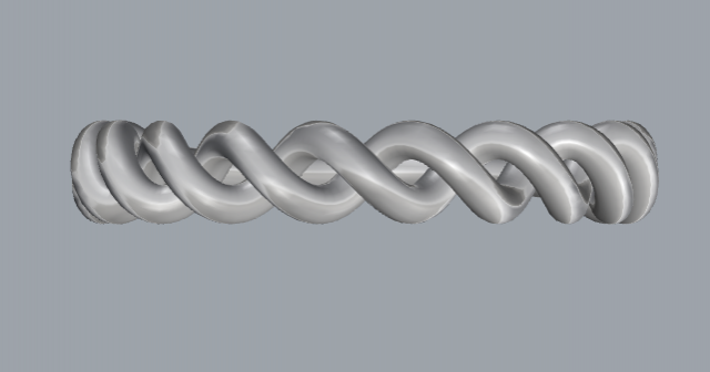 sterling silver twisted ring silver ring Model do druku 3D .c4d .max .obj .3ds .fbx .stl .blend