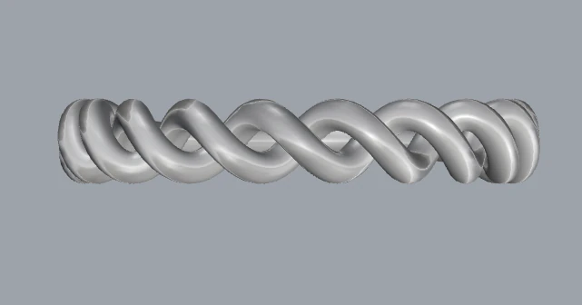 sterling silver twisted ring silver ring 3D Print Model .c4d .max .obj .3ds .fbx .stl .blend 