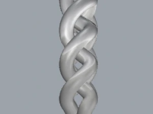 sterling silver twisted ring silver ring 3D Print Model