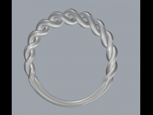 sterling silver twisted ring silver ring Model do druku 3D