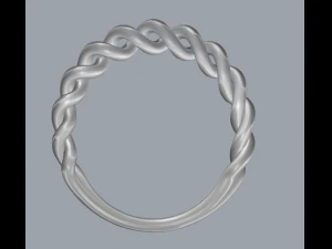 sterling silver twisted ring silver ring 3D Print Model