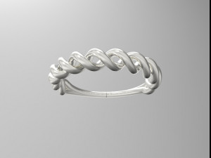 sterling silver twisted ring silver ring Model do druku 3D
