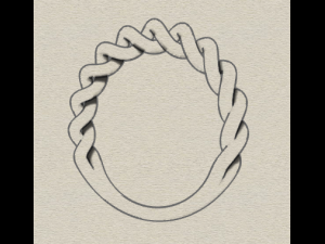 sterling silver twisted ring silver ring Model do druku 3D
