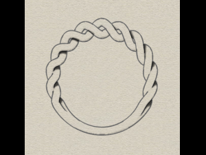 sterling silver twisted ring silver ring Model do druku 3D