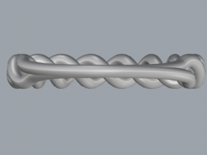 sterling silver twisted ring silver ring Model do druku 3D
