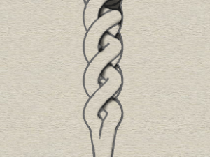 sterling silver twisted ring silver ring Model do druku 3D