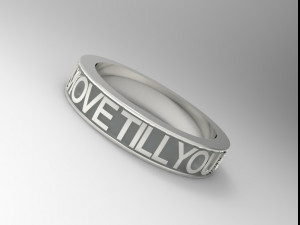 925 sterling silver move till you can ring jewelry 3D प्रिंट मॉडल