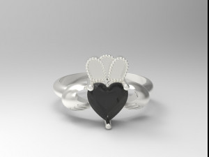 sterling silver claddagh heart ring jewelry 3D 打印模型