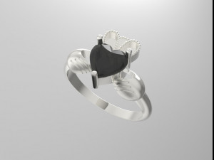 sterling silver claddagh heart ring jewelry Modello di stampa 3D