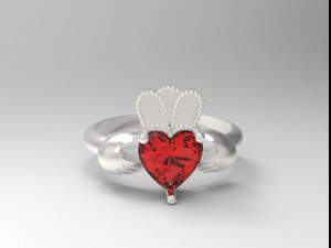 sterling silver claddagh heart ring jewelry Modello di stampa 3D