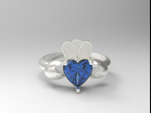 sterling silver claddagh heart ring jewelry Modello di stampa 3D