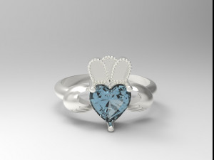 sterling silver claddagh heart ring jewelry Modello di stampa 3D