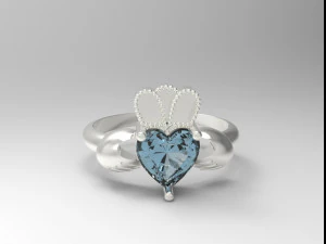 sterling silver claddagh heart ring jewelry 3D Print Model