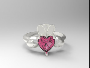 sterling silver claddagh heart ring jewelry Modello di stampa 3D