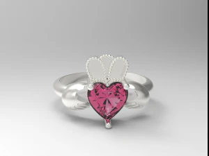 sterling silver claddagh heart ring jewelry 3D Print Model