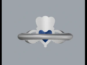 sterling silver claddagh heart ring jewelry 3D Print Model