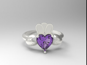 sterling silver claddagh heart ring jewelry Modello di stampa 3D