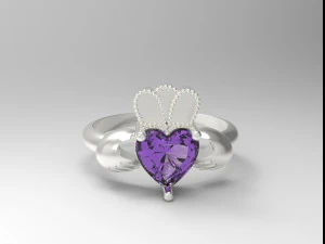 sterling silver claddagh heart ring jewelry 3D Print Model