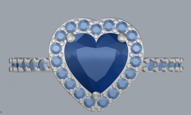 sterling silver heart halo ring jewelry Modèles 3D en vedette .c4d .max .obj .3ds .fbx .stl .blend