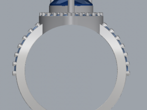 sterling silver heart halo ring jewelry Modèles 3D en vedette