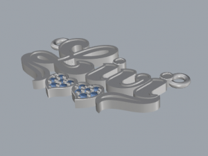 sterling silver custom name design necklace jewelry 3D 프린트 모델
