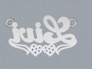 sterling silver custom name design necklace jewelry 3D 프린트 모델