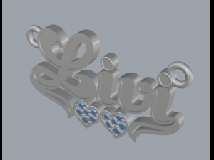 sterling silver custom name design necklace jewelry 3D 프린트 모델