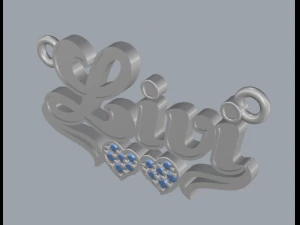 sterling silver custom name design necklace jewelry 3D Print Model