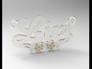 sterling silver custom name design necklace jewelry 3D 프린트 모델