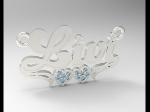 sterling silver custom name design necklace jewelry 3D 프린트 모델
