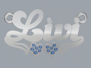 sterling silver custom name design necklace jewelry 3D Print Model