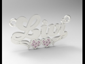 sterling silver custom name design necklace jewelry 3D 프린트 모델