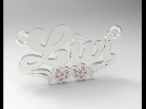 sterling silver custom name design necklace jewelry 3D Print Model