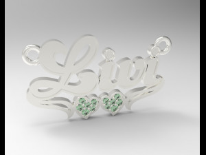 sterling silver custom name design necklace jewelry 3D 프린트 모델