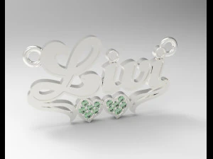 sterling silver custom name design necklace jewelry 3D Print Model