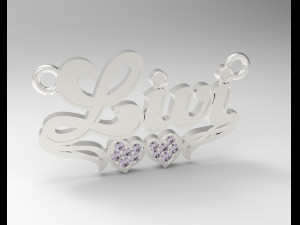 sterling silver custom name design necklace jewelry 3D 프린트 모델