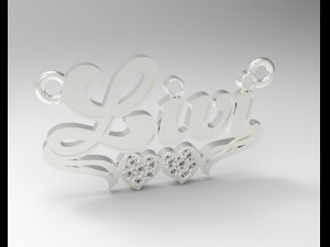 sterling silver custom name design necklace jewelry 3D 프린트 모델
