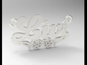 sterling silver custom name design necklace jewelry 3D Print Model