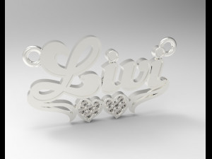 sterling silver custom name design necklace jewelry 3D 프린트 모델