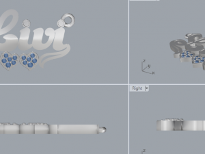 sterling silver custom name design necklace jewelry 3D 프린트 모델